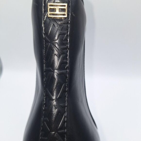 Tommy Hilfiger Women's Brae Pull On Boot Size 11 Black 3.5" Stacked Heel NIB - Picture 5 of 8